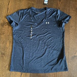 Under Armour Women's Navy V-Neck Tee
